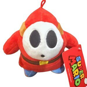 Super Mario SHY GUY Red Enemy 6" Plush Stuffed animal Toy Nintendo w/ Tags